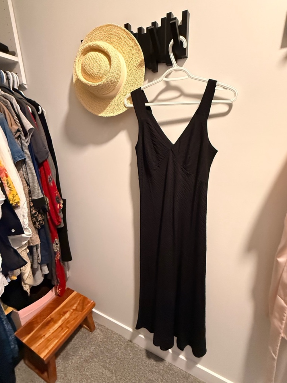 Joe Fresh Black V-Neck Maxi Dress